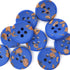 Buttons (Set of 10) - Blue Terrazzo 15mm